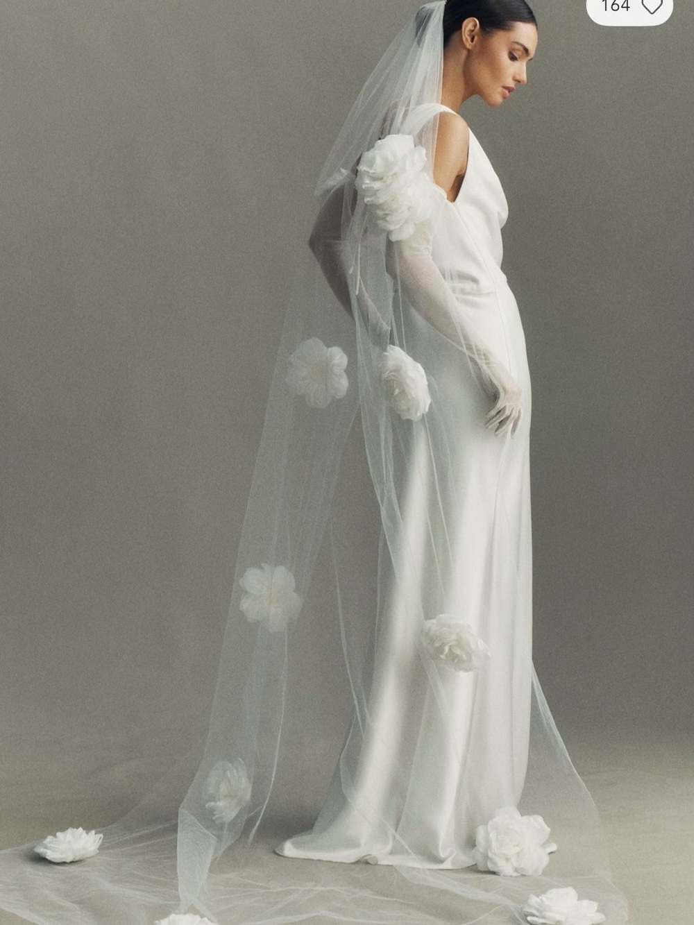 NWT Hutch 3D floral wedding veil